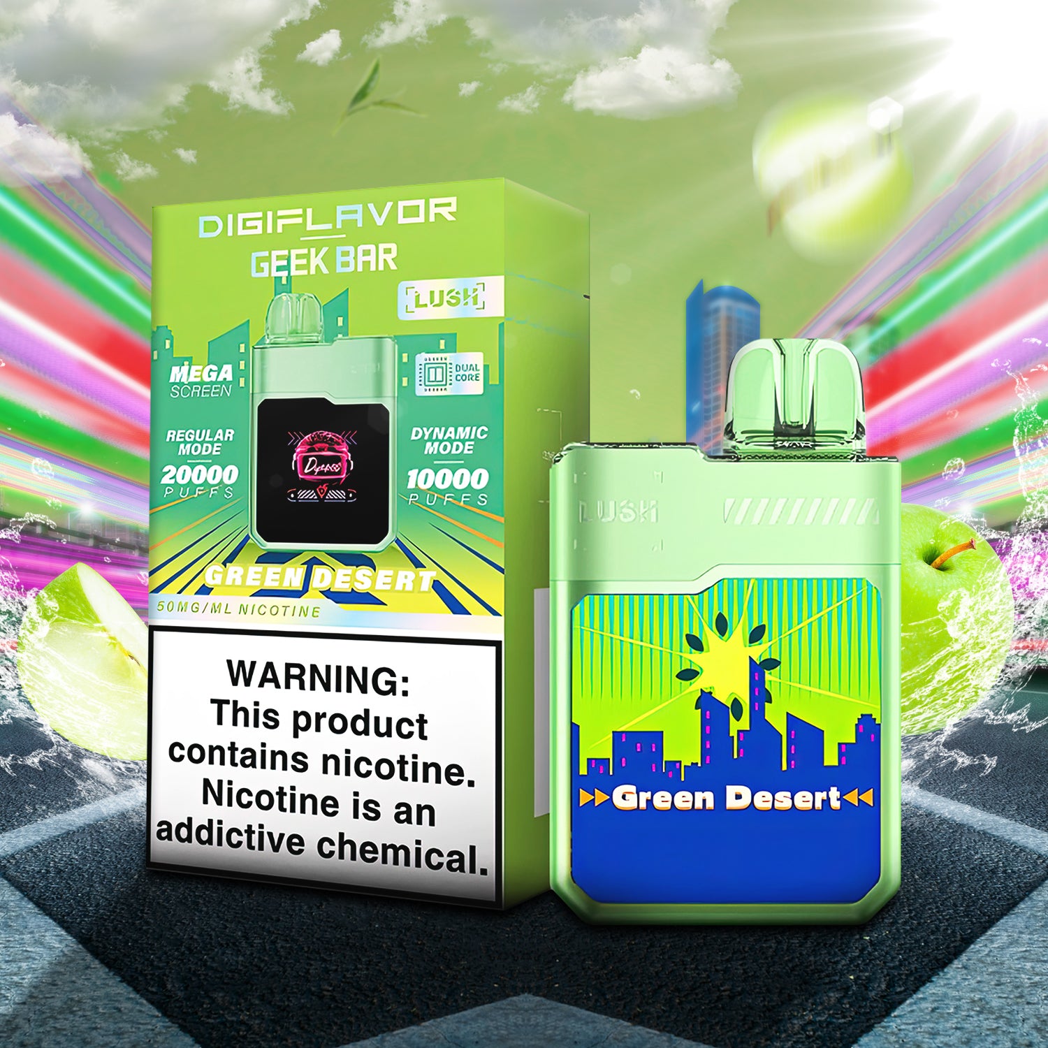 DigiFlavor x Geek Bar Lush Disposable - Green Desert  DigiFlavor x Geek Bar Lush Disposable - Green Desert