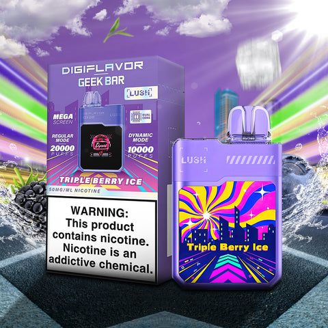DigiFlavor x Geek Bar Lush Disposable - Triple Berry Ice  DigiFlavor x Geek Bar Lush Disposable - Triple Berry Ice