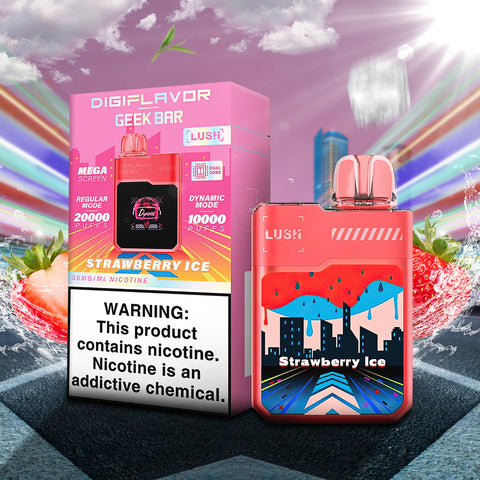 DigiFlavor x Geek Bar Lush Disposable - Strawberry ice  DigiFlavor x Geek Bar Lush Disposable - Strawberry ice