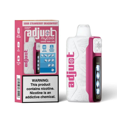 Adjust MyCool 40000 Disposable - Sour Strawberry Dragonfruit  Adjust MyCool 40000 Disposable - Sour Strawberry Dragonfruit