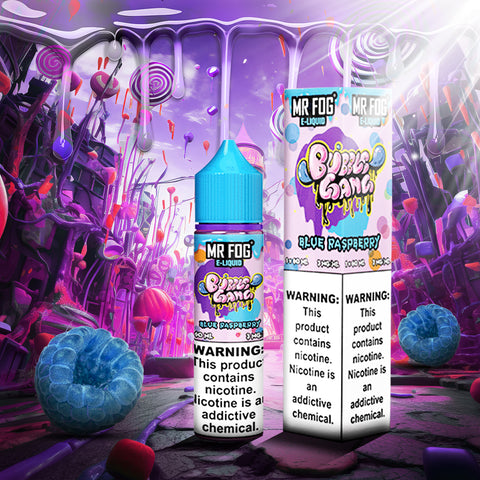 MR FOG E-LIQUID BUBBLE GANG 100ML - Blue Raspberry  MR FOG E-LIQUID BUBBLE GANG 100ML - Blue Raspberry