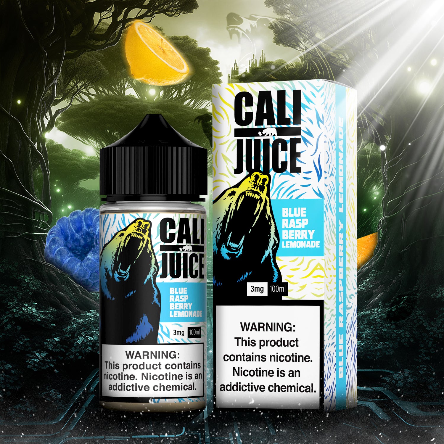 Cali Juice Nicotine Salt E-Liquid 30ML - Blue Raspberry Lemonade  Cali Juice Nicotine Salt E-Liquid 30ML - Blue Raspberry Lemonade