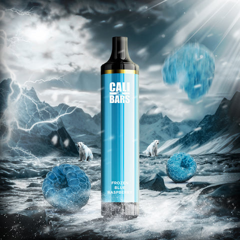 Cali Bars 4500 Puffs Disposable Vape - Frozen Blue Raspberry  Cali Bars 4500 Puffs Disposable Vape - Frozen Blue Raspberry