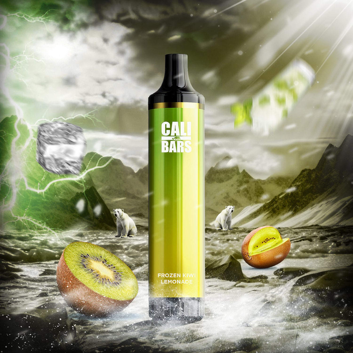 Cali Bars 4500 Puffs Disposable Vape - Frozen Kiwi Lemonade  Cali Bars 4500 Puffs Disposable Vape - Frozen Kiwi Lemonade