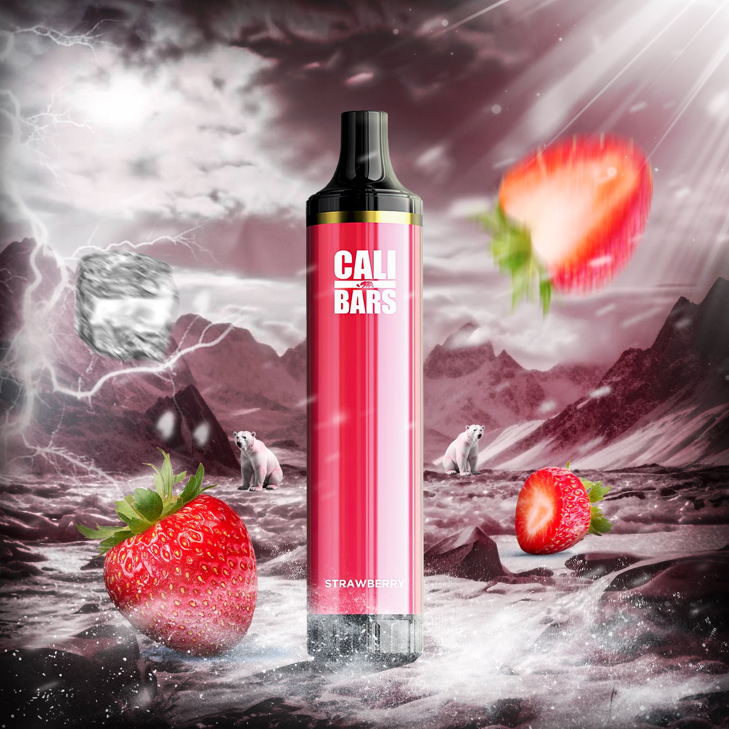 Cali Bars 4500 Puffs Disposable Vape - Strawberry  Cali Bars 4500 Puffs Disposable Vape - Strawberry