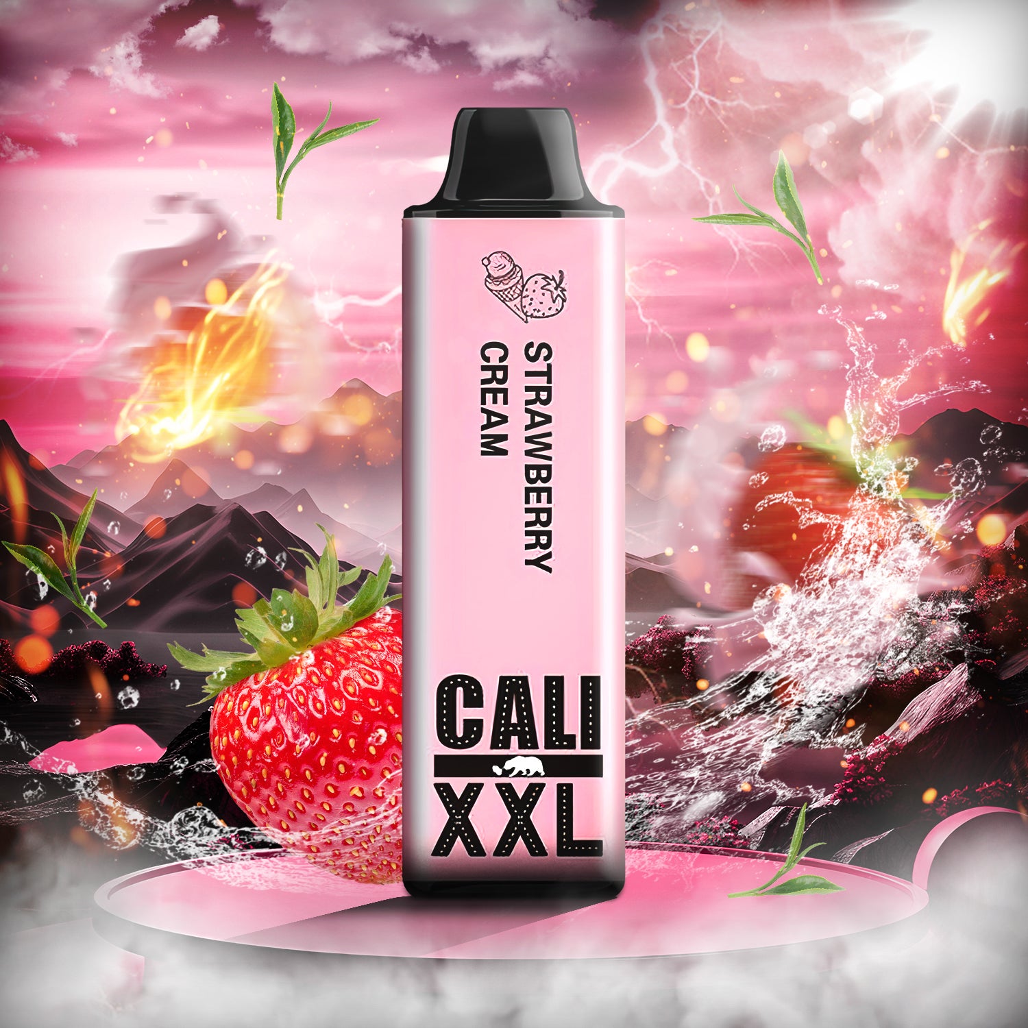 Cali XXL Disposable Vape - Strawberry Cream  Cali XXL Disposable Vape - Strawberry Cream