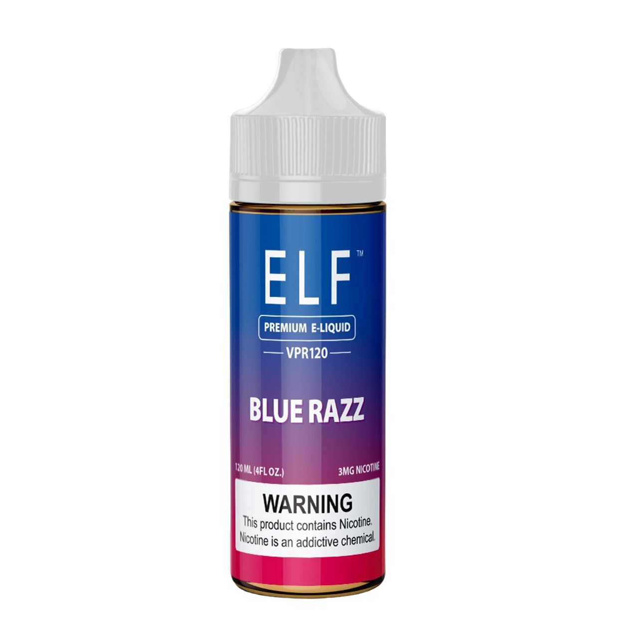 ELF VPR120 Premium Nicotine E-Liquid 120ML - Blue Razz  ELF VPR120 Premium Nicotine E-Liquid 120ML - Blue Razz
