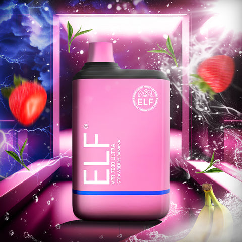 ELF VPR ULTRA 7000 Disposable - Strawberry Banana  ELF VPR ULTRA 7000 Disposable - Strawberry Banana
