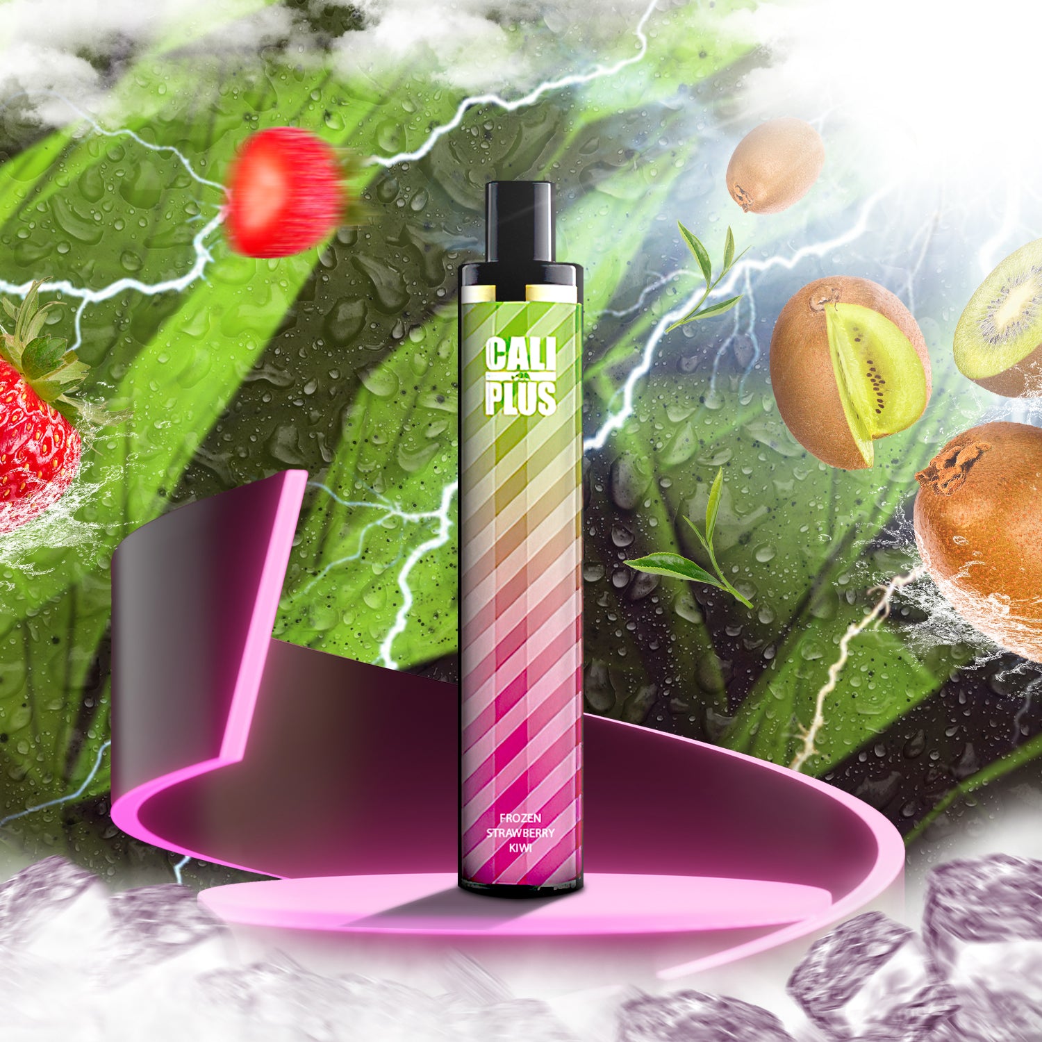 Cali Plus Disposable Vape - Frozen Strawberry Kiwi  Cali Plus Disposable Vape - Frozen Strawberry Kiwi
