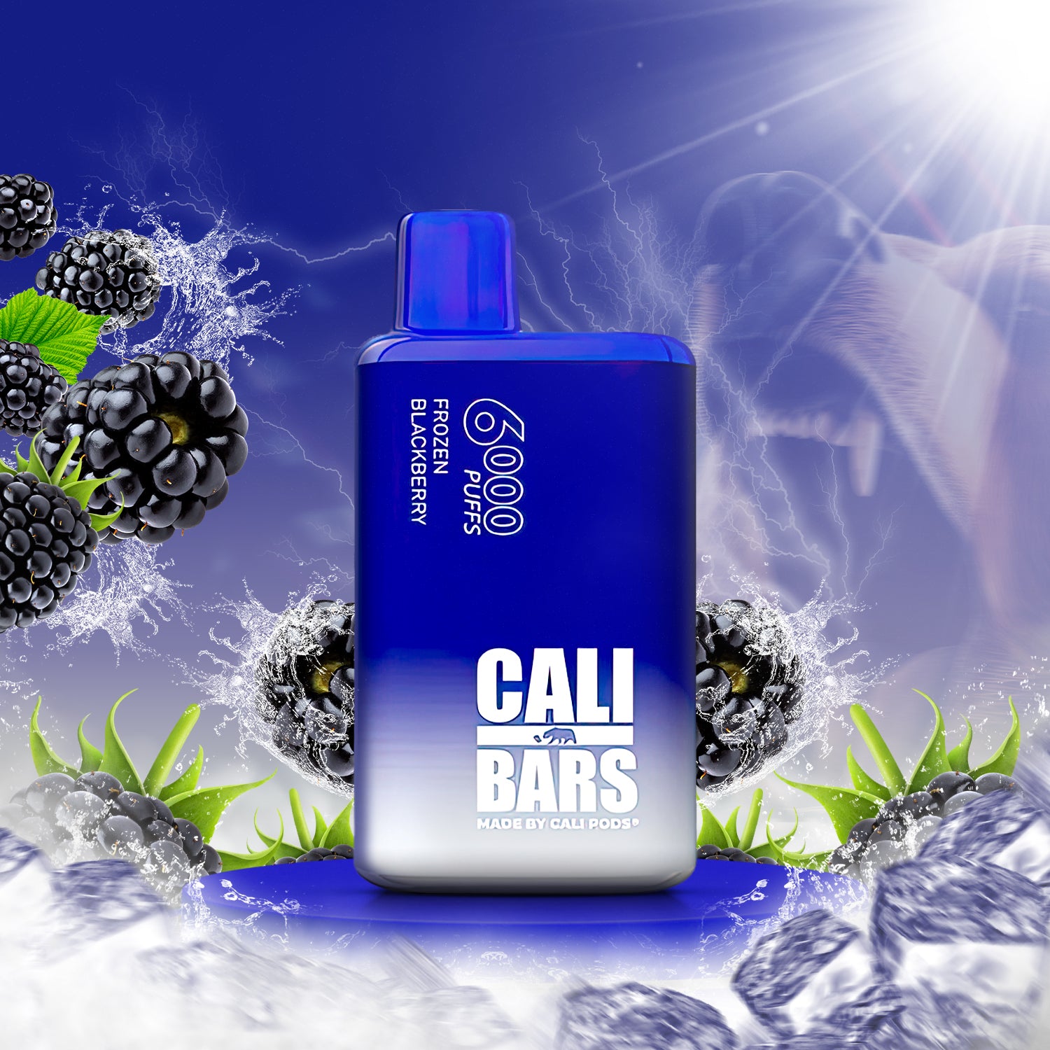 Cali Bars V2 6000 Disposable Vape - Frozen Blackberry  Cali Bars V2 6000 Disposable Vape - Frozen Blackberry