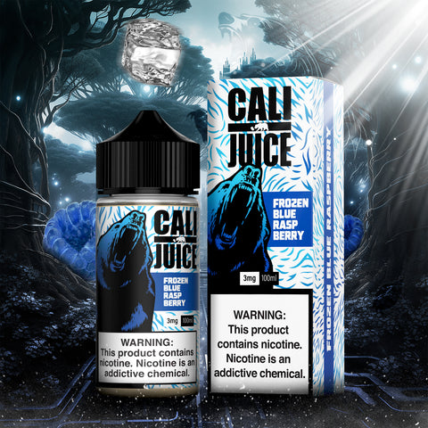 Cali Juice Nicotine Salt E-Liquid 30ML - Frozen Blue Raspberry  Cali Juice Nicotine Salt E-Liquid 30ML - Frozen Blue Raspberry