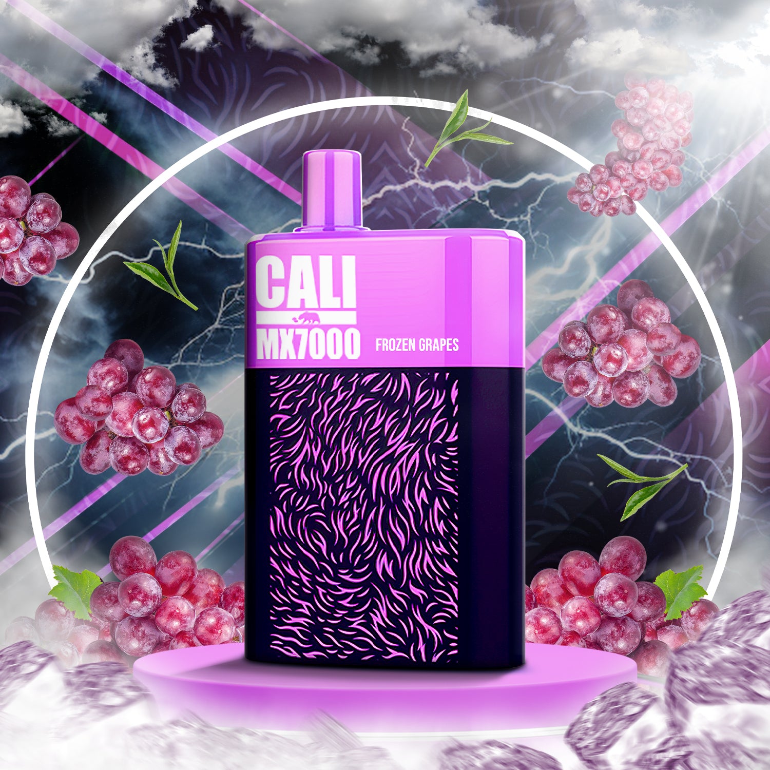 Cali MX7000 Puffs Disposable Vape - Frozen Grapes  Cali MX7000 Puffs Disposable Vape - Frozen Grapes