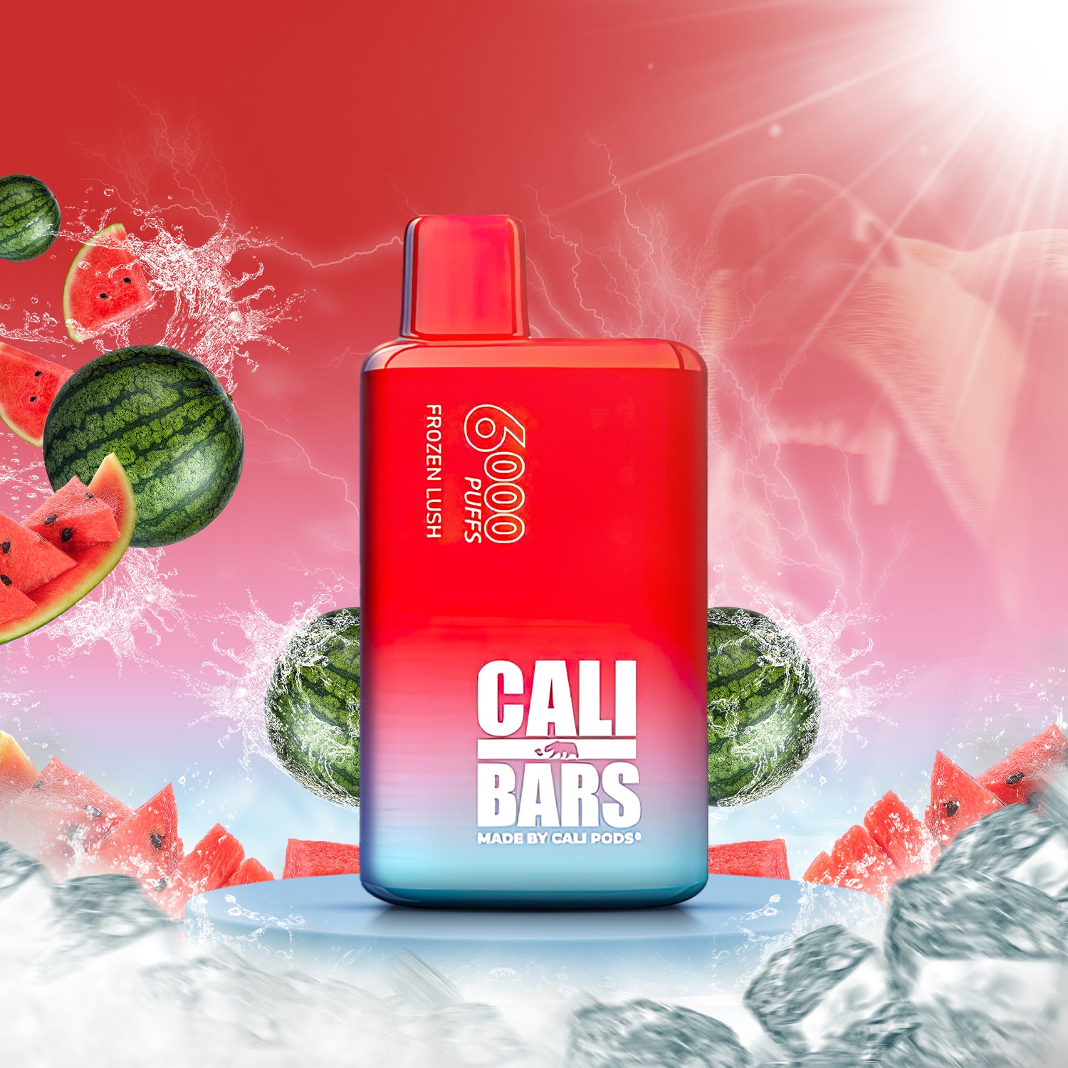 Cali Bars V2 6000 Disposable Vape - Frozen Lush  Cali Bars V2 6000 Disposable Vape - Frozen Lush