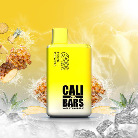 Cali Bars V2 6000 Disposable Vape - Frozen Pineapple  Cali Bars V2 6000 Disposable Vape - Frozen Pineapple