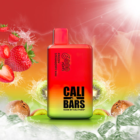 Cali Bars V2 6000 Disposable Vape - Frozen Strawberry Kiwi  Cali Bars V2 6000 Disposable Vape - Frozen Strawberry Kiwi