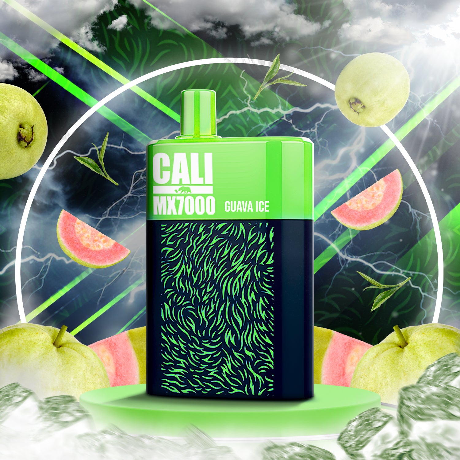 Cali MX7000 Puffs Disposable Vape - Guava Ice  Cali MX7000 Puffs Disposable Vape - Guava Ice