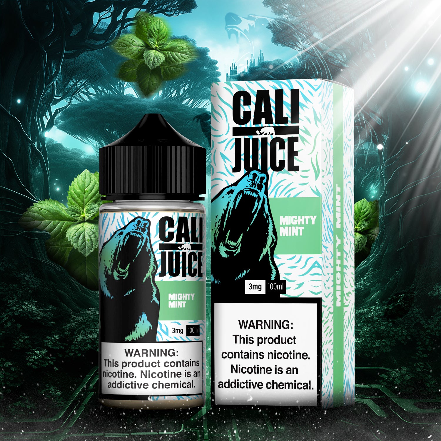 Cali Juice Nicotine Salt E-Liquid 30ML - Mighty Mint  Cali Juice Nicotine Salt E-Liquid 30ML - Mighty Mint