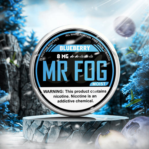 MR FOG NICOTINE POUCHES 8MG - Blueberry Moist  MR FOG NICOTINE POUCHES 8MG - Blueberry Moist