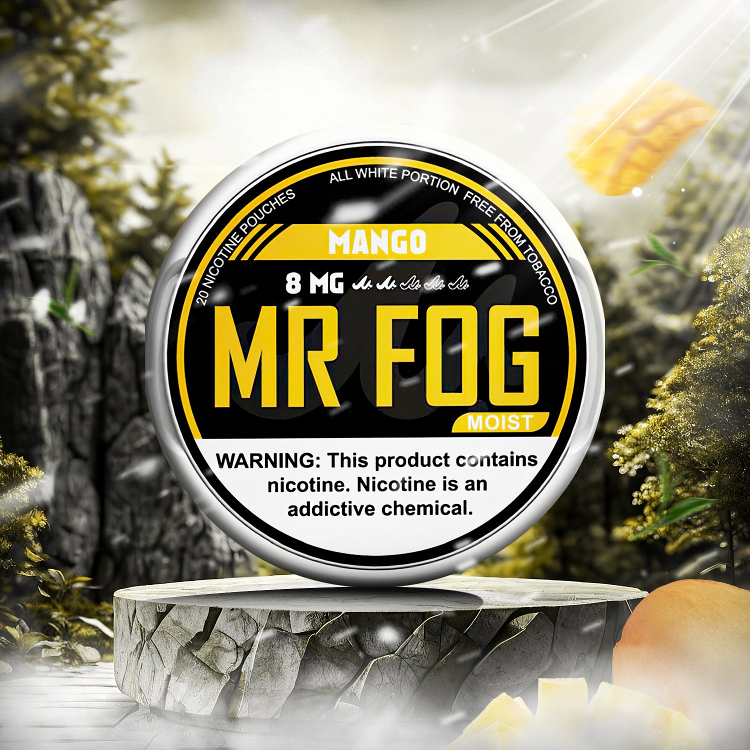 MR FOG NICOTINE POUCHES 8MG - Mango Moist  MR FOG NICOTINE POUCHES 8MG - Mango Moist