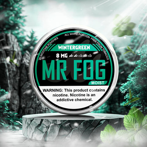 MR FOG NICOTINE POUCHES 8MG - Wintergreen Moist  MR FOG NICOTINE POUCHES 8MG - Wintergreen Moist