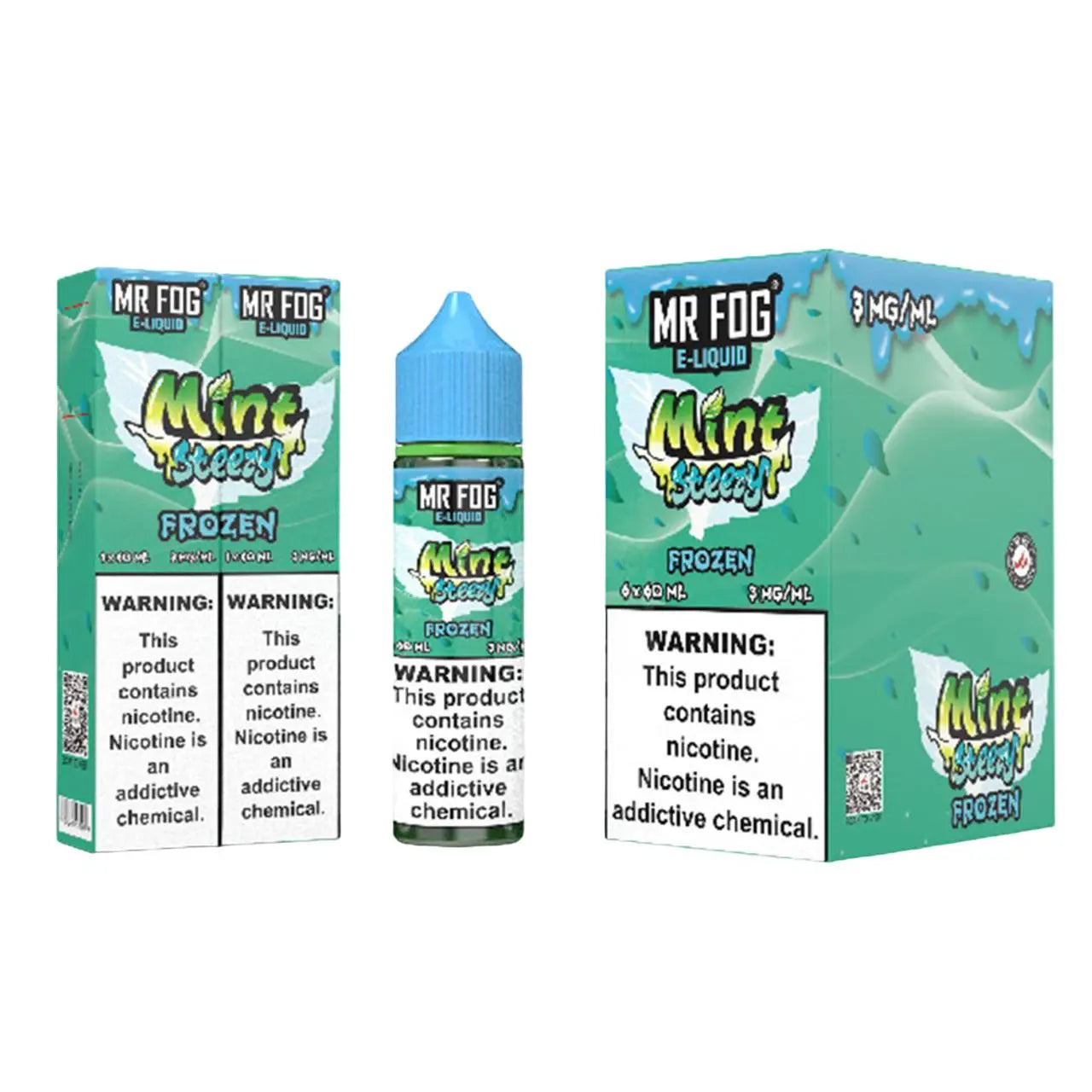 Mr Fog Steezy Nicotine E-Liquid 60ML - Mint Frozen  Mr Fog Steezy Nicotine E-Liquid 60ML - Mint Frozen