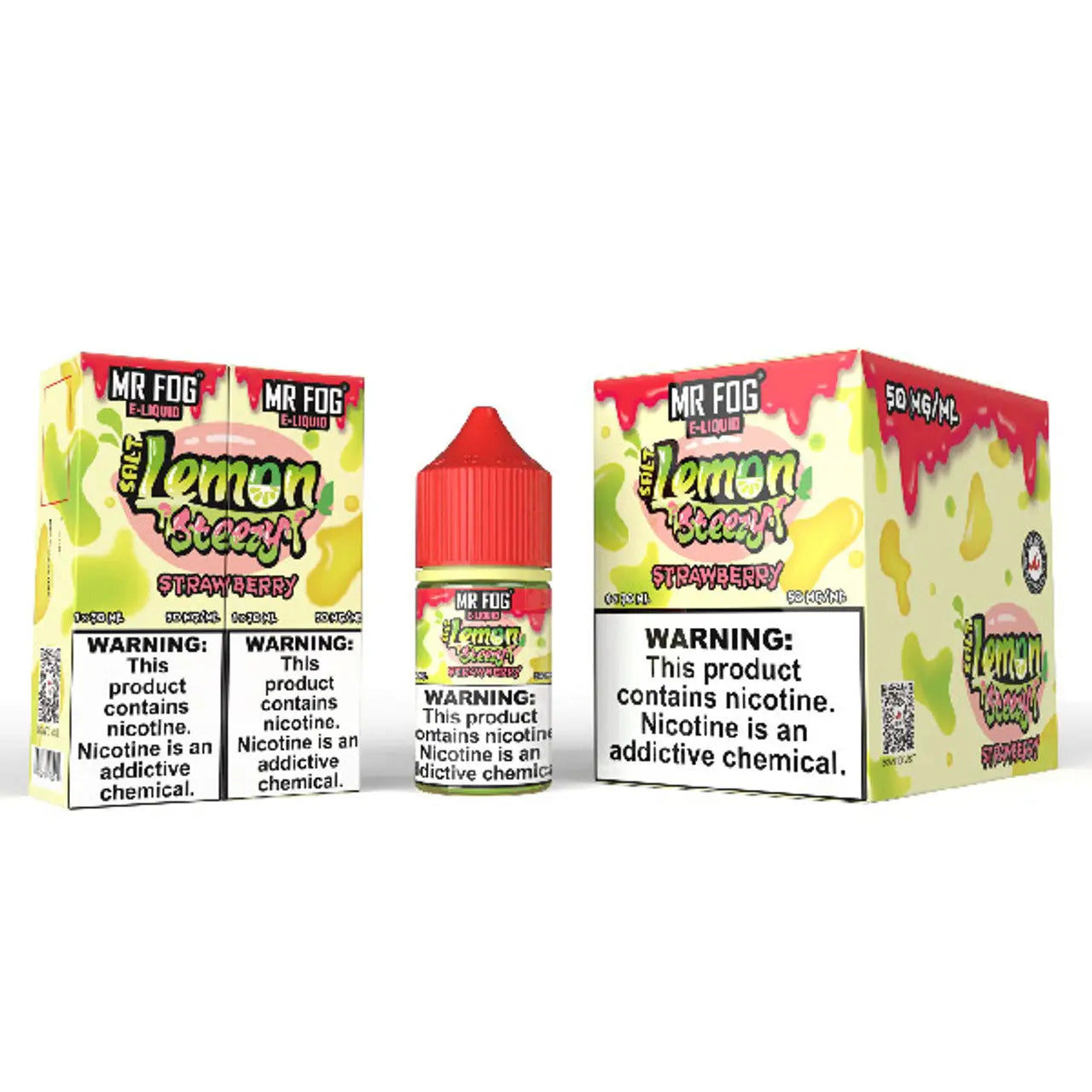 Mr Fog Steezy Nicotine Salt E-Liquid 30ML - Lemon Strawberry  Mr Fog Steezy Nicotine Salt E-Liquid 30ML - Lemon Strawberry