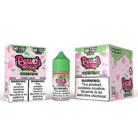 Mr Fog Steezy Nicotine Salt E-Liquid 30ML - Peach Watermelon  Mr Fog Steezy Nicotine Salt E-Liquid 30ML - Peach Watermelon