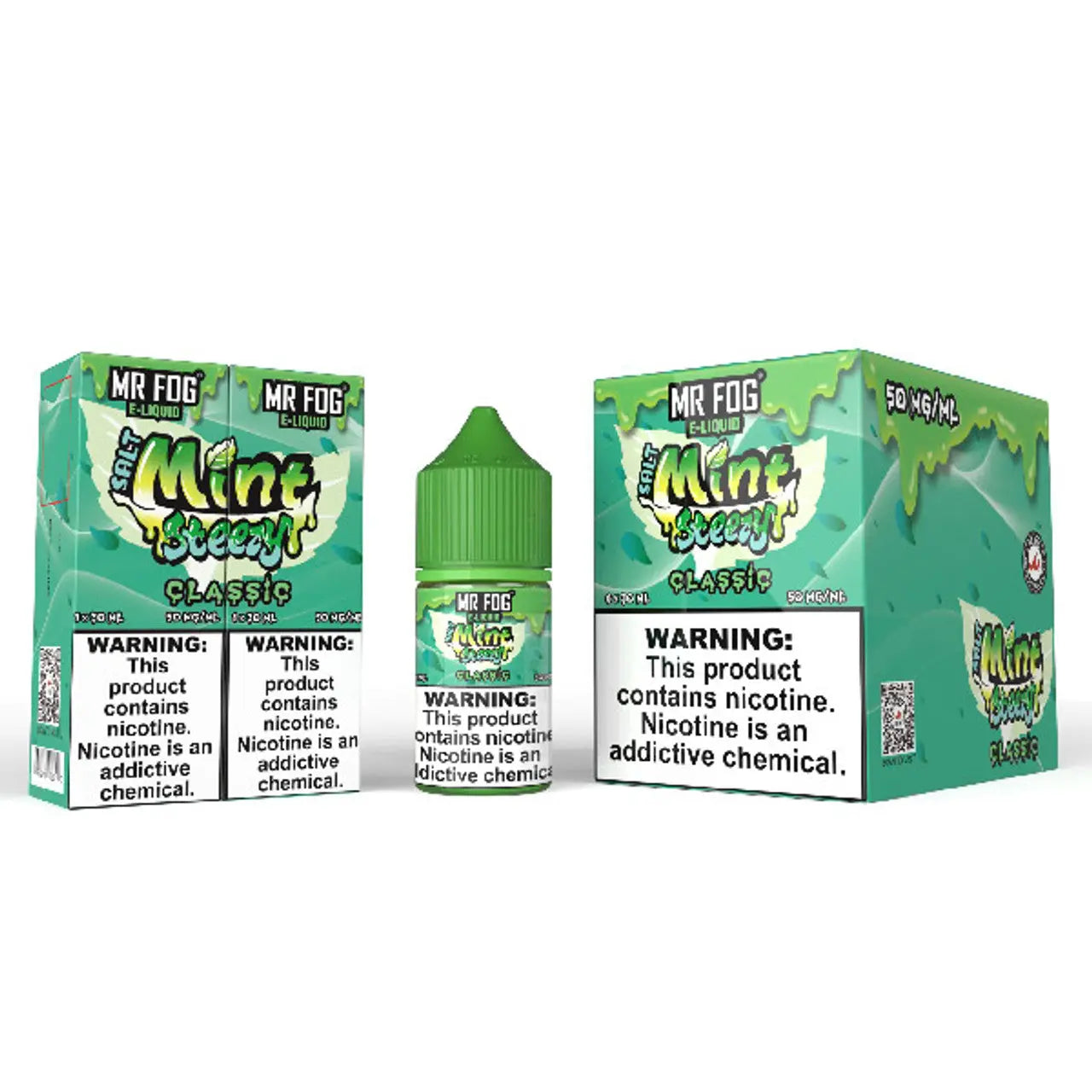 Mr Fog Steezy Nicotine Salt E-Liquid 30ML - Mint Classic  Mr Fog Steezy Nicotine Salt E-Liquid 30ML - Mint Classic
