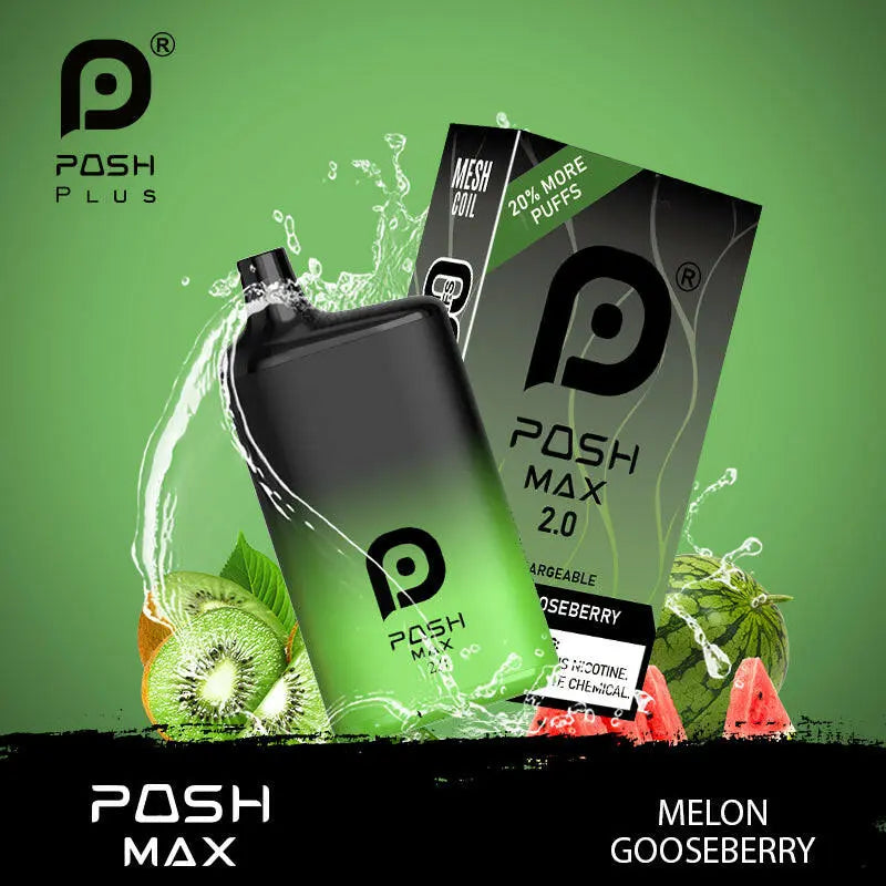 POSH MAX 2.0 5200 DISPOSABLE - Melon Gooseberry  POSH MAX 2.0 5200 DISPOSABLE - Melon Gooseberry