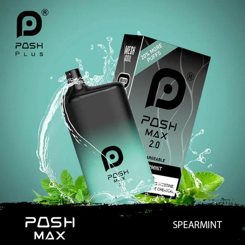 POSH MAX 2.0 5200 DISPOSABLE - Spearmint  POSH MAX 2.0 5200 DISPOSABLE - Spearmint