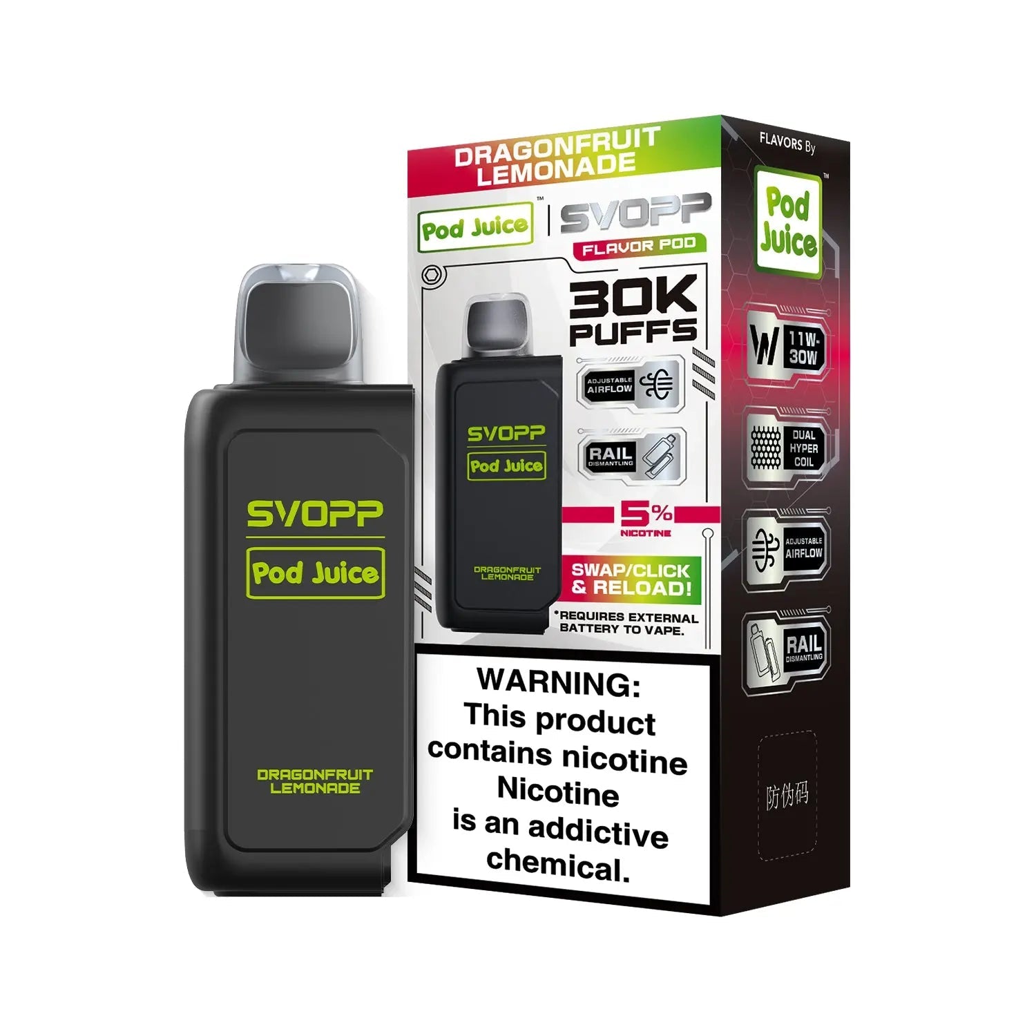 Pod Juice SVOPP 30K Disposable Pod  - Dragonfruit Lemonade  Pod Juice SVOPP 30K Disposable Pod  - Dragonfruit Lemonade