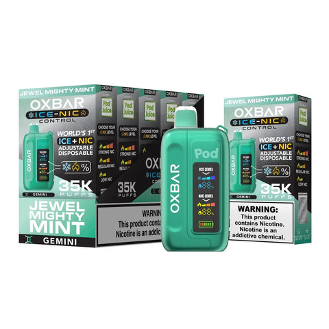 Pod Juice x OXBAR 35K Disposable  - Jewel Mighty Mint  Pod Juice x OXBAR 35K Disposable  - Jewel Mighty Mint