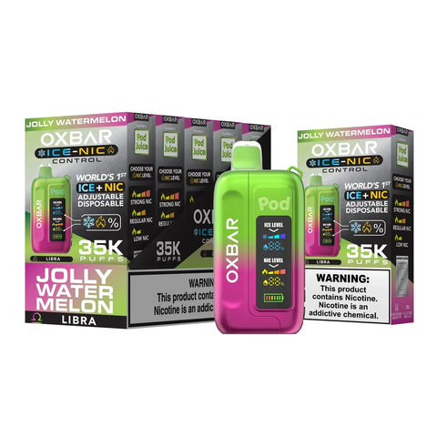 Pod Juice x OXBAR 35K Disposable  - Jolly Watermelon  Pod Juice x OXBAR 35K Disposable  - Jolly Watermelon