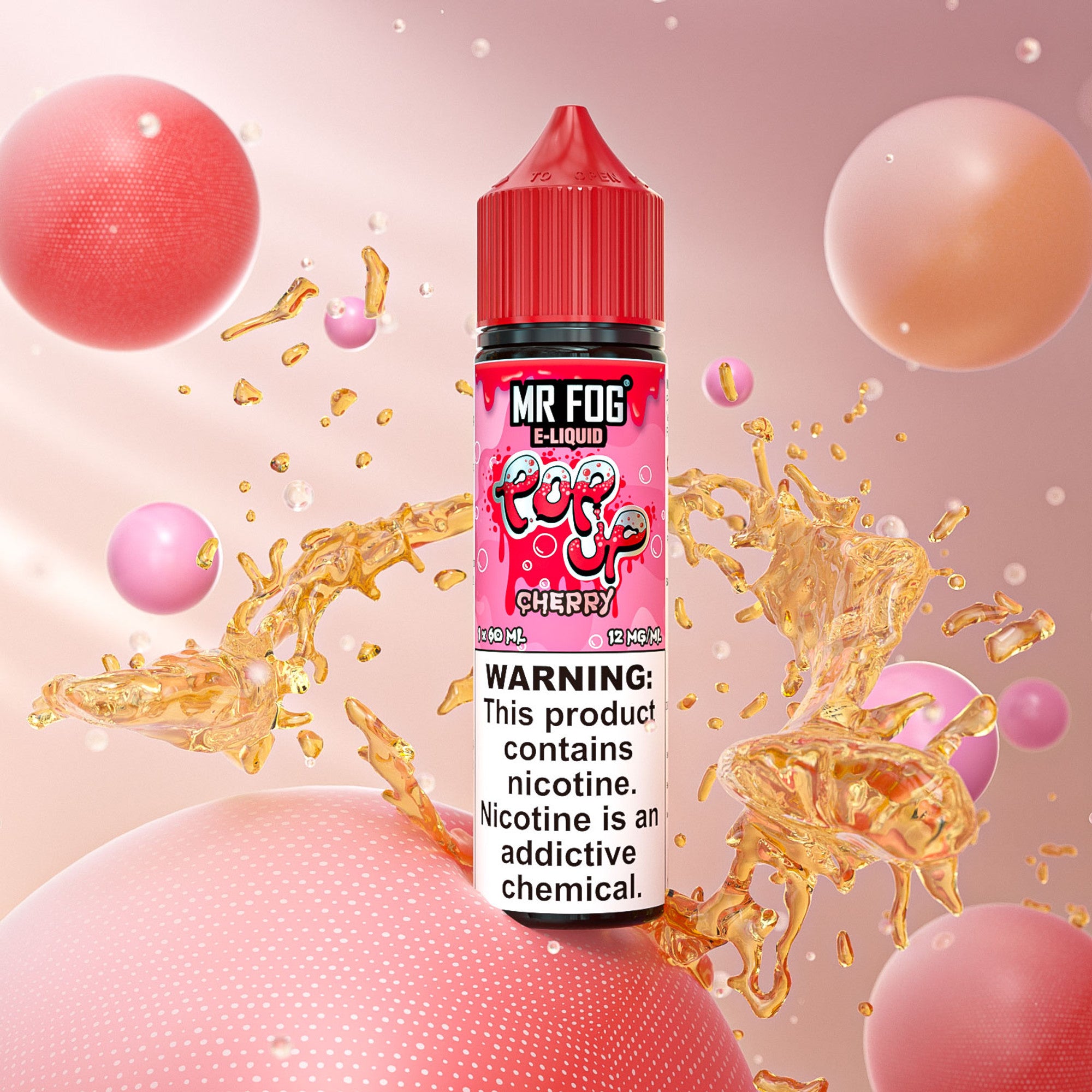 MR FOG E-LIQUID POP UP 60ML - Cherry  MR FOG E-LIQUID POP UP 60ML - Cherry