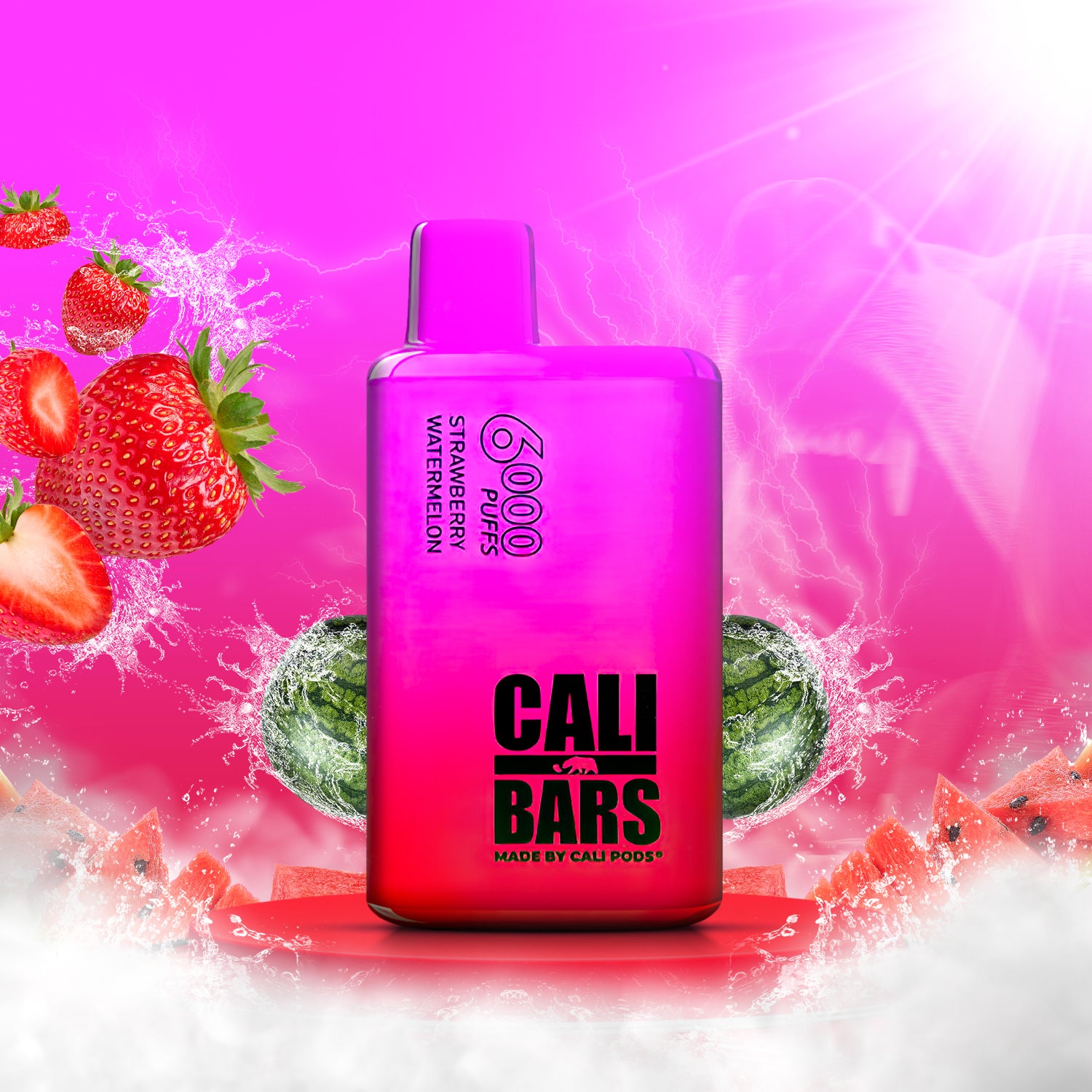 Cali Bars V2 6000 Disposable Vape - Strawberry Watermelon  Cali Bars V2 6000 Disposable Vape - Strawberry Watermelon