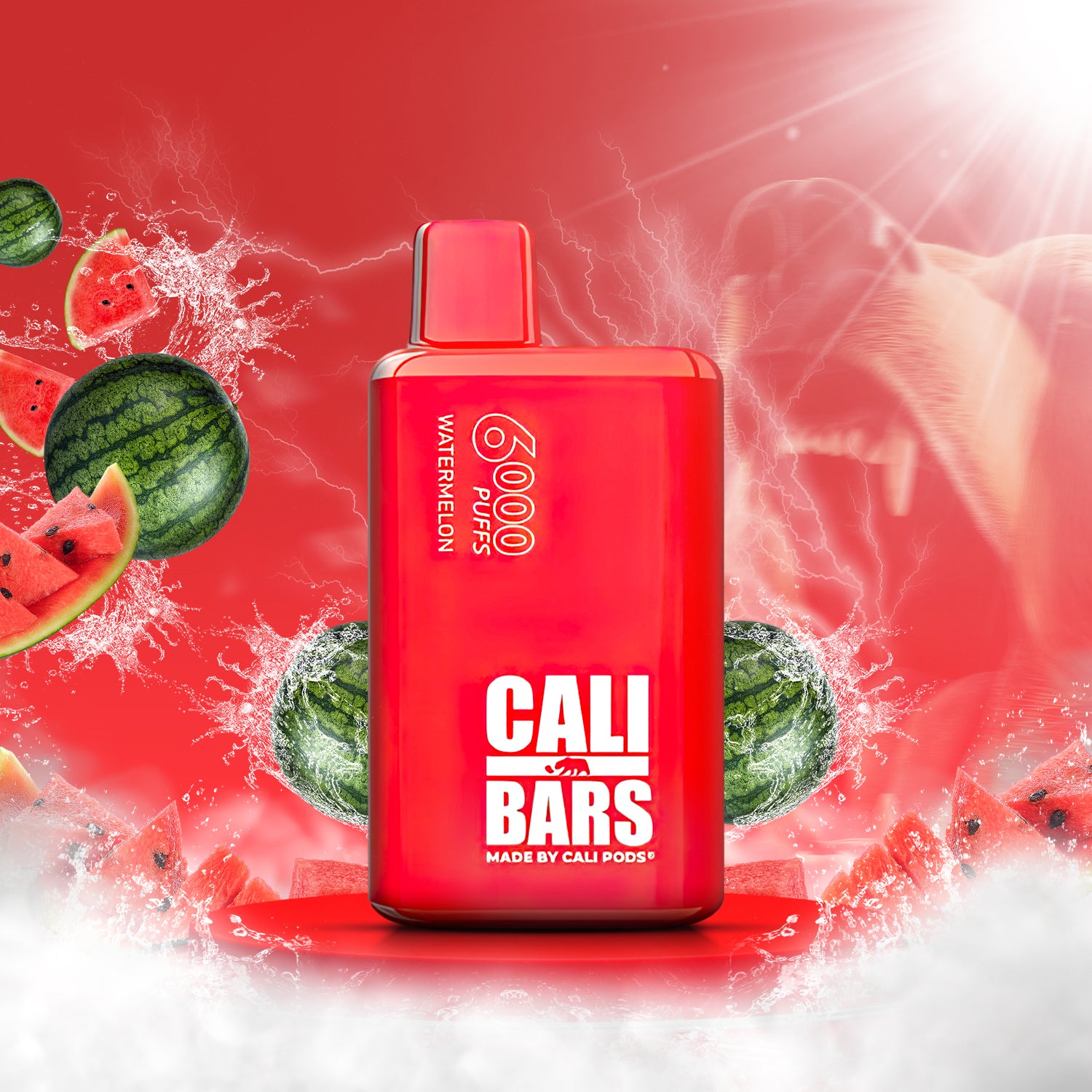 Cali Bars V2 6000 Disposable Vape - Watermelon  Cali Bars V2 6000 Disposable Vape - Watermelon