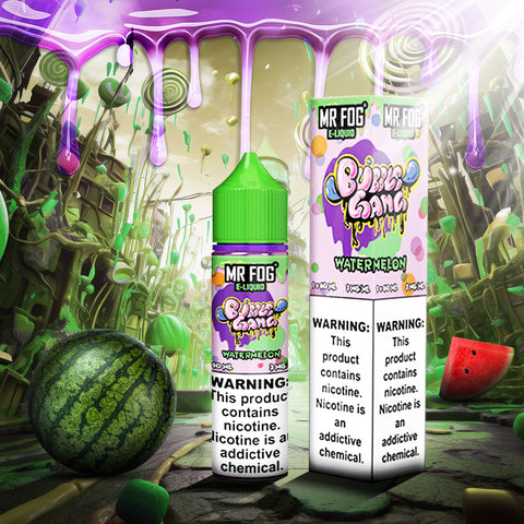 MR FOG E-LIQUID BUBBLE GANG 100ML - Watermelon  MR FOG E-LIQUID BUBBLE GANG 100ML - Watermelon