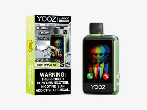 YOOZ LINKX 25K Disposable 5% - Sour Apple Ice  YOOZ LINKX 25K Disposable 5% - Sour Apple Ice