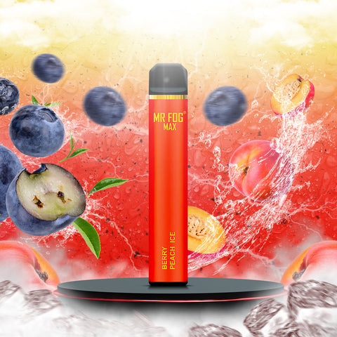 Mr Fog Max Disposable Vape - Berry Peach Ice  Mr Fog Max Disposable Vape - Berry Peach Ice