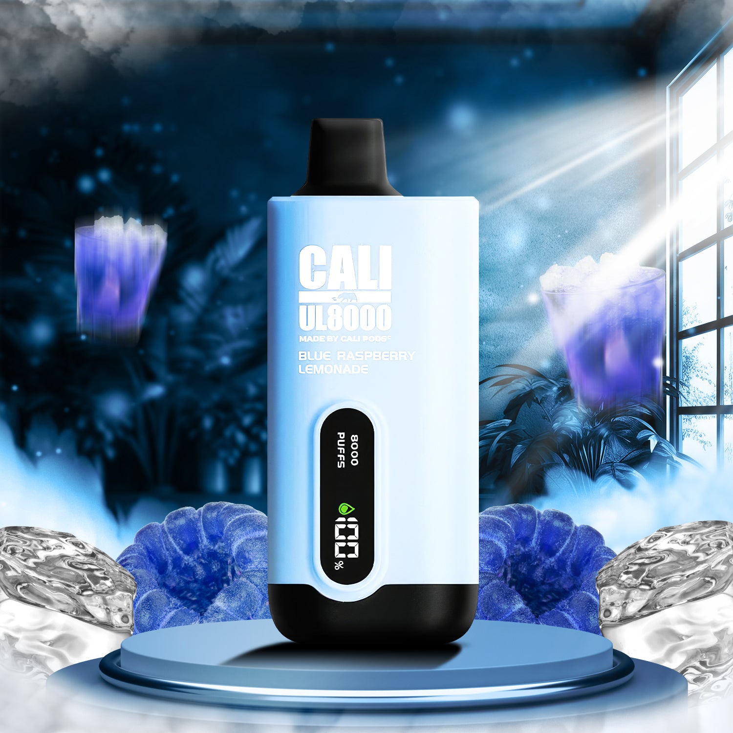 Cali UL8000 3% - Blue Raspberry Lemonade  Cali UL8000 3% - Blue Raspberry Lemonade