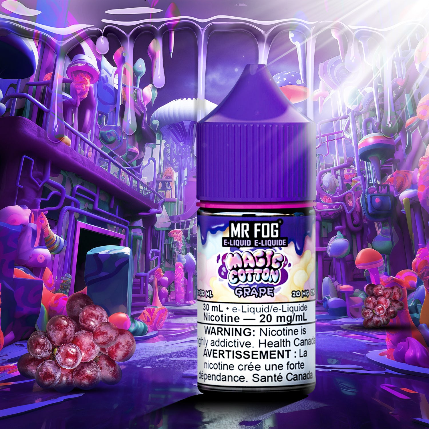 MR FOG E-LIQUID MAGIC COTTON 100ML - Grape  MR FOG E-LIQUID MAGIC COTTON 100ML - Grape