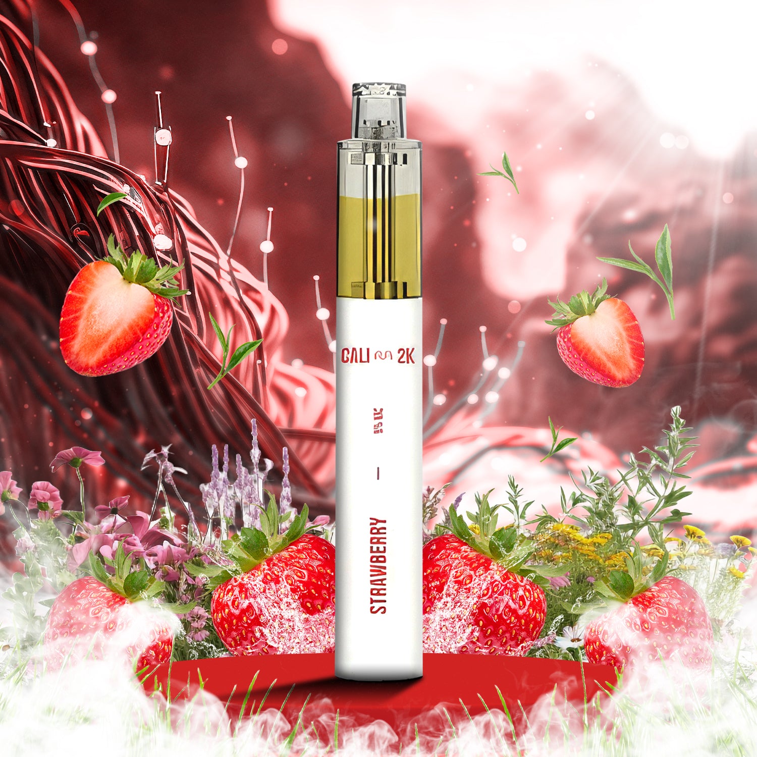 Cali Bar 2K Disposable Vape - Strawberry  Cali Bar 2K Disposable Vape - Strawberry