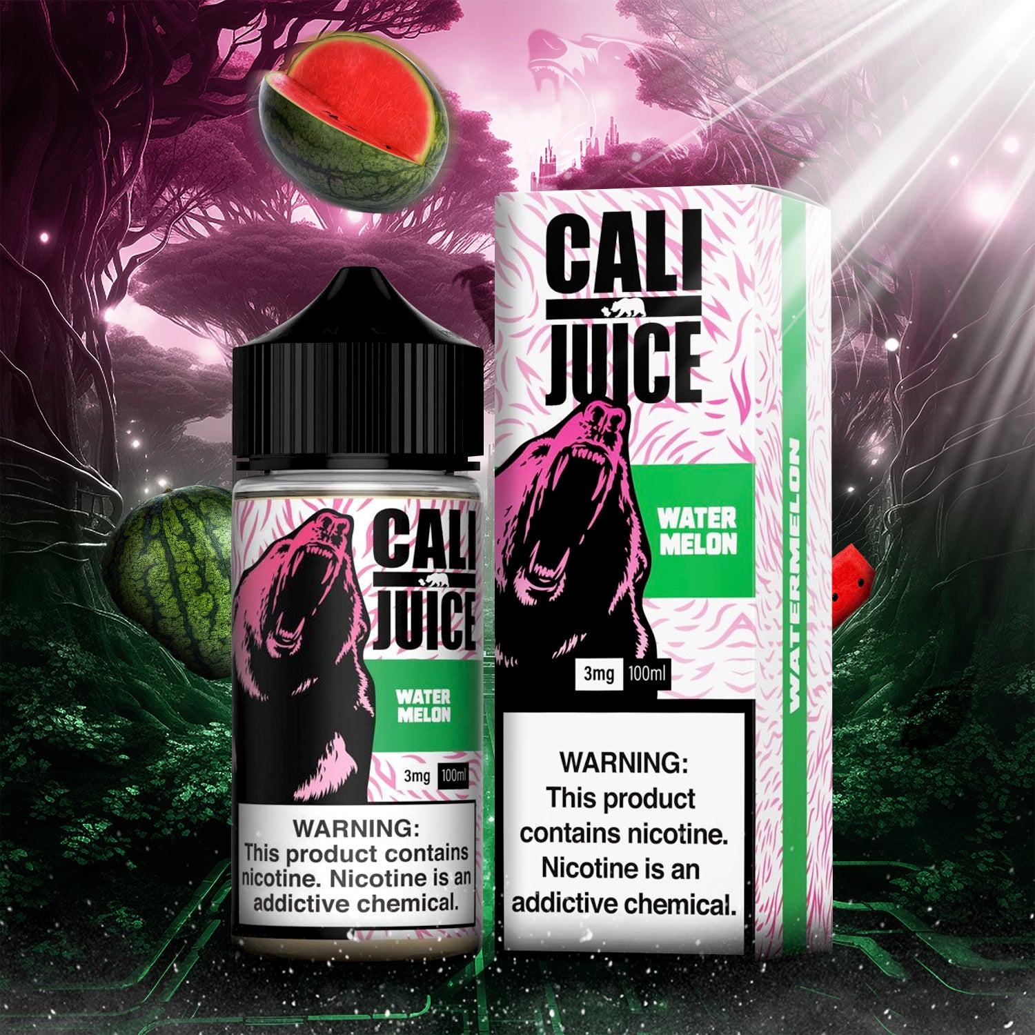 Cali Juice Nicotine Salt E-Liquid 30ML - Watermelon  Cali Juice Nicotine Salt E-Liquid 30ML - Watermelon