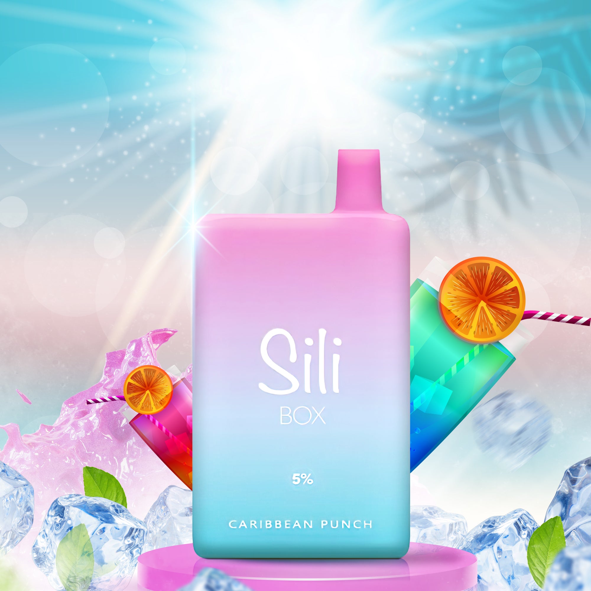 Sili Box Disposable Turbo Hit 6000 Puffs - Caribbean Punch - Sili Sili Box Disposable Turbo Hit 6000 Puffs - Caribbean Punch - Sili