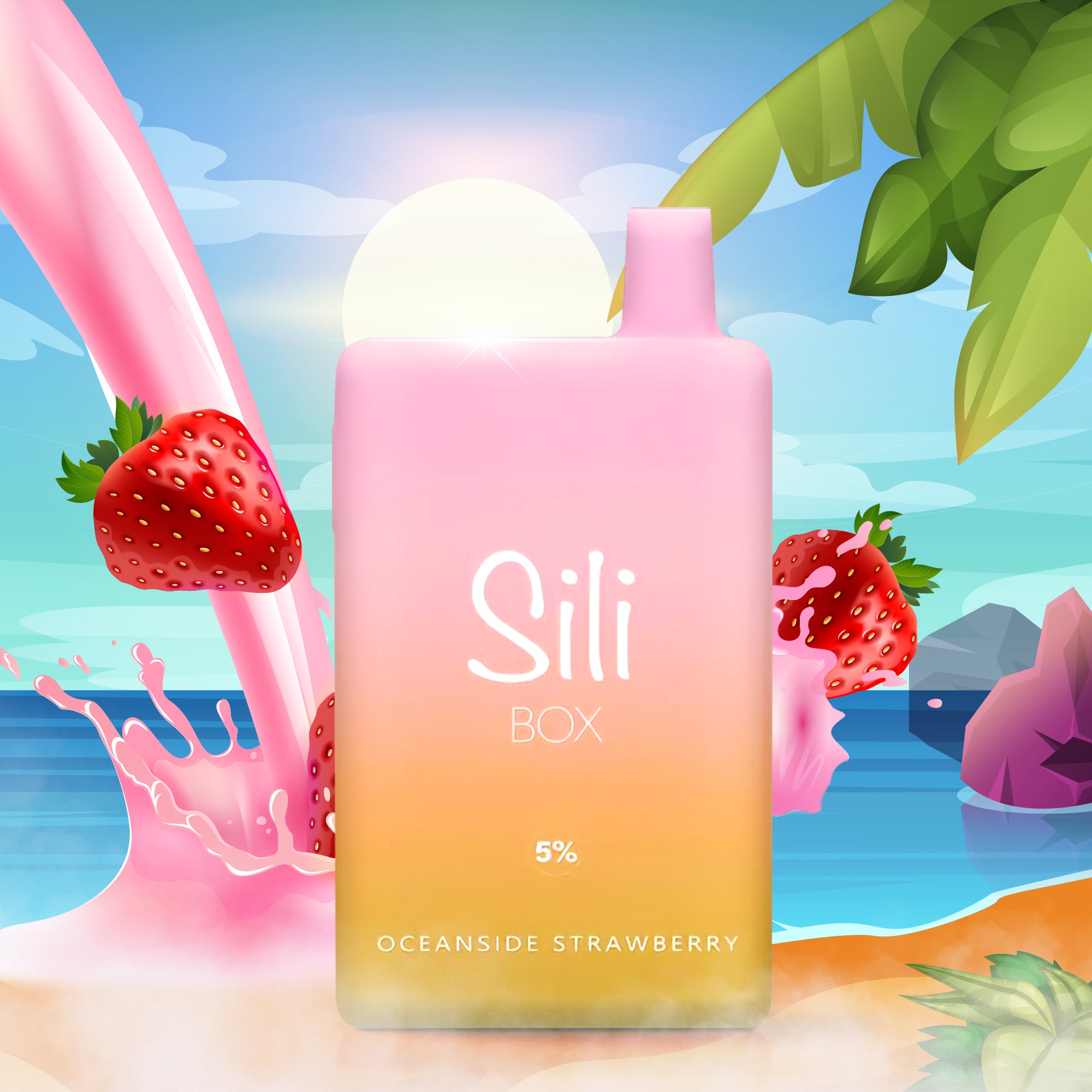 Sili Box Disposable Turbo Hit 6000 Puffs - Oceanside Strawberry - Sili Sili Box Disposable Turbo Hit 6000 Puffs - Oceanside Strawberry - Sili