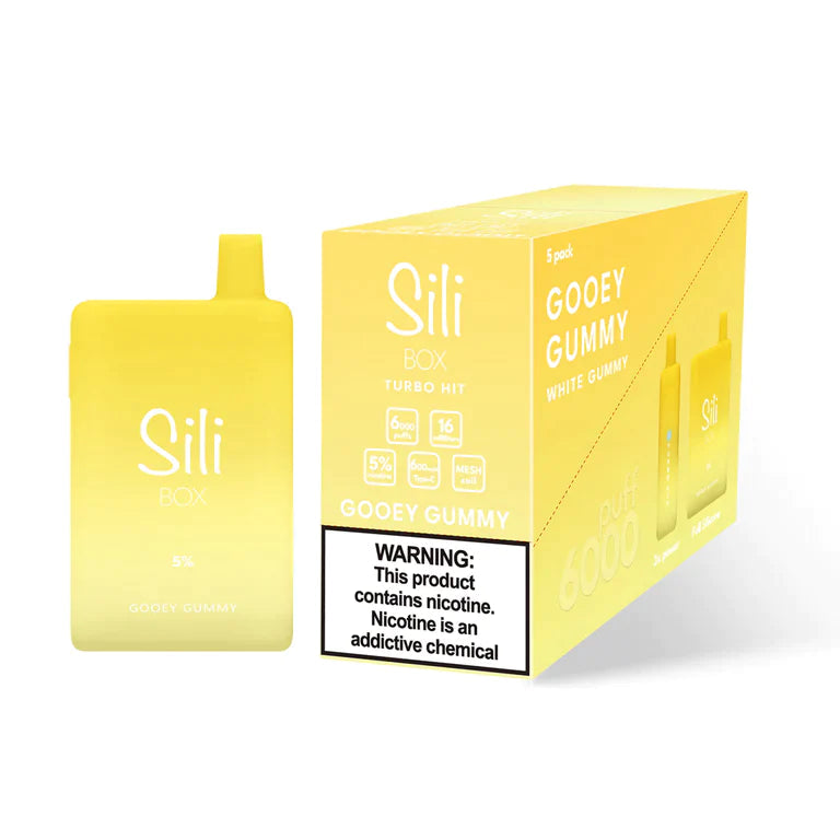 Sili Box Disposable Turbo Hit 6000 Puffs - Gooey Gummy - Sili Sili Box Disposable Turbo Hit 6000 Puffs - Gooey Gummy - Sili