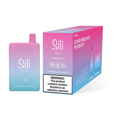 Sili Box Disposable Turbo Hit 6000 Puffs - Caribbean Punch - Sili Sili Box Disposable Turbo Hit 6000 Puffs - Caribbean Punch - Sili