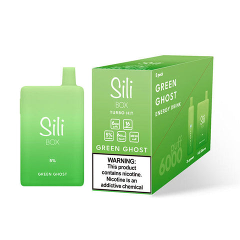 Sili Box Disposable Turbo Hit 6000 Puffs - Green Ghost - Sili Sili Box Disposable Turbo Hit 6000 Puffs - Green Ghost - Sili
