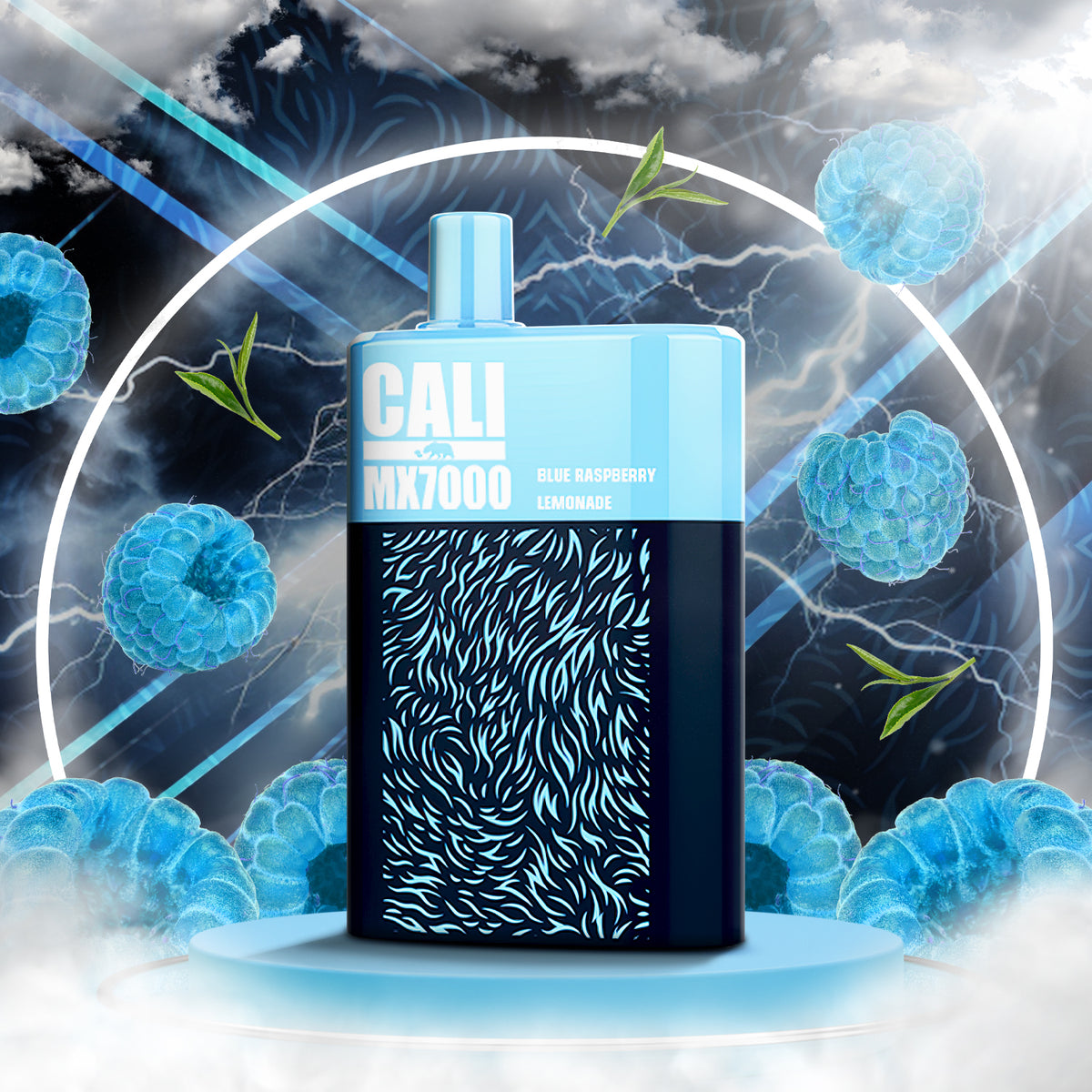 Calli Blue Raspberry Cali MX7000 Puffs Disposable Vape