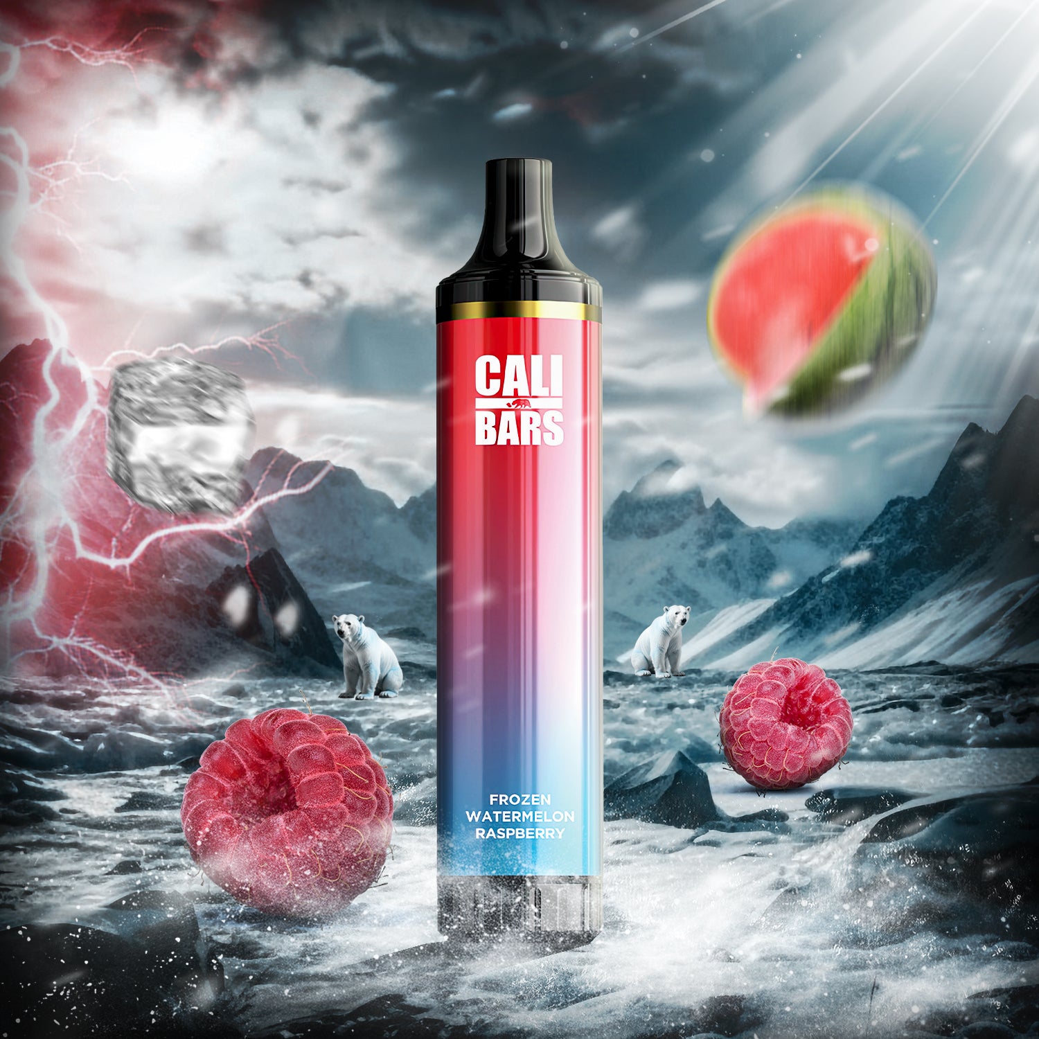 Cali Bars 4500 Puffs Disposable Vape - Frozen Watermelon Raspberry 